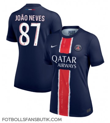 Paris Saint-Germain Joao Neves #87 Replika Hemmatröja Damer 2024-25 Kortärmad